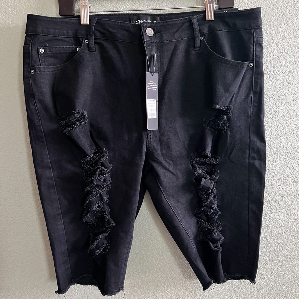Black Bermuda shorts